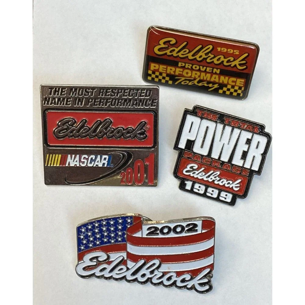NASCAR Edelbrock Power Performance LOT 4 Pins 1995 1999 2001 2002 Patriot